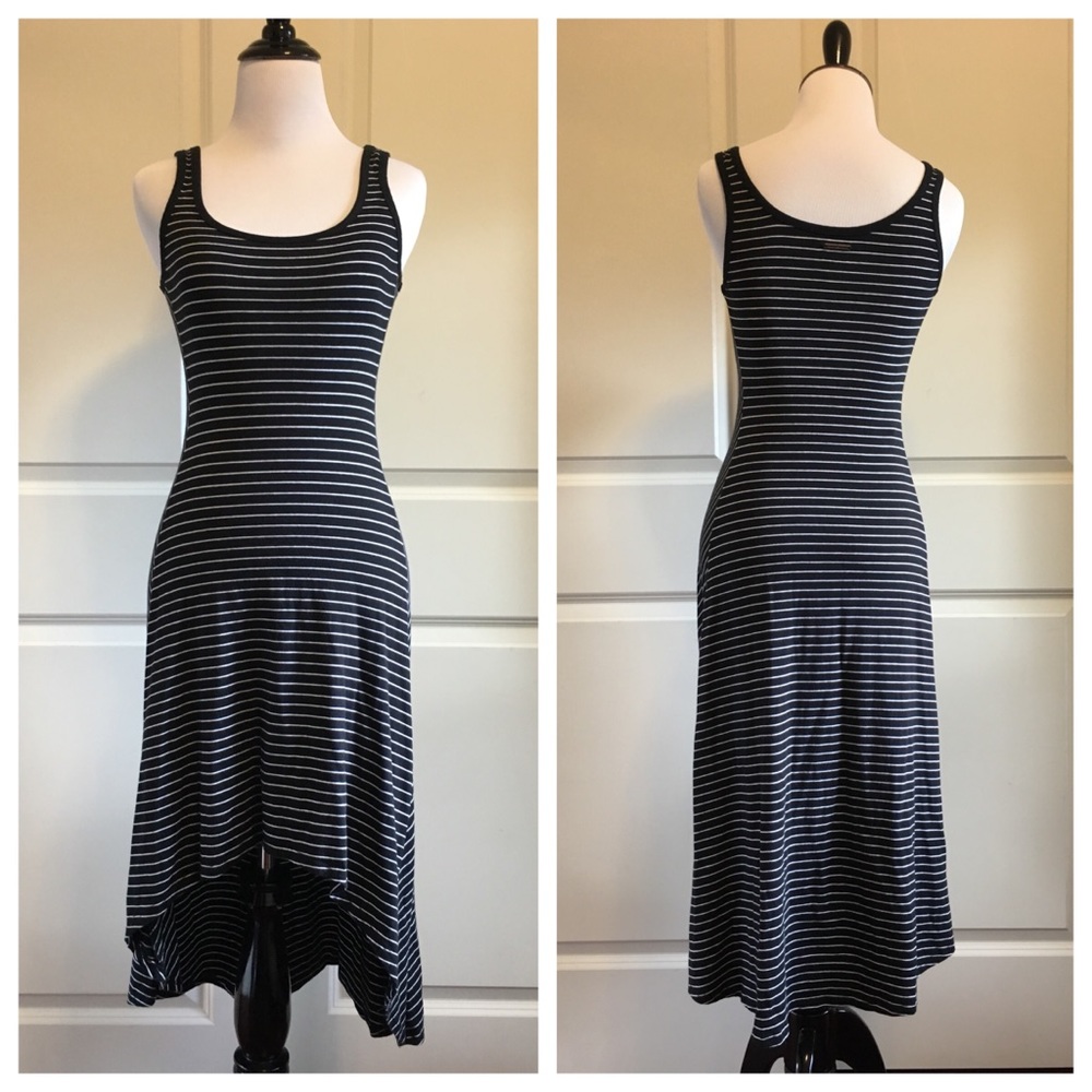 Marc NY by Andrew Marc Striped High/Low Tank Dress